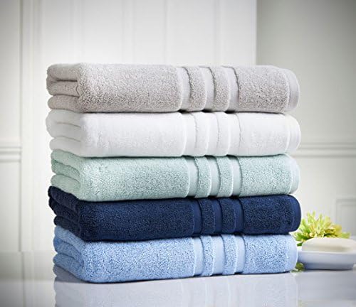 6 Pieces - Turkish Cotton - Luxury Towel Set for Bathroom & Kitchen, 2 Bath Towels, 2 Hand Towels & 2 WashCloths *Valued $79.99* (SKYLITE Blue)