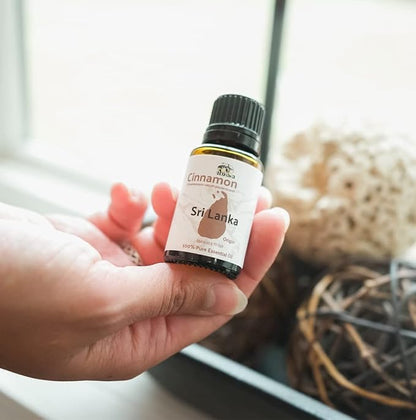 Cinnamon Essential Oil - Direct from Sri Lankan Essential Oils - 100% Pure - Natural Aceite de Canela for Aromatherapy & Wellness - Premium Grade (15ml)