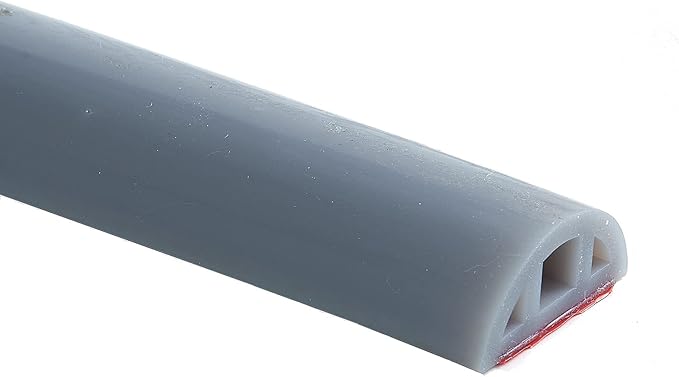 Bathroom Foldable Block water Stopper sealing strip shower threshold dam Self-adhesive silicone shower barrier (96 Inch-Gery)