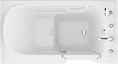 ANZZI Tubs Series Wide Opening Door Right Drain Quick Fill Walk-In Soaking Tub in White Finish 32 in. x 60 in. | AMZ3260RWS