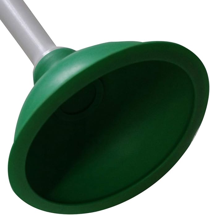 Coralpearl Drain Plunger, Small Hand Force Plumber Helper, Little 4 inch Cup Clog Remover, Tiny Rubber Unclogger in 9" Short Handle for Kitchen Sink, Bathroom Toilet, Shower Bath Tub (Green + Yellow)