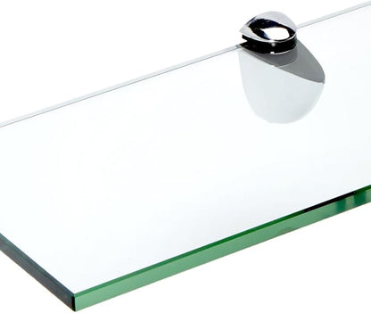 Spancraft Glass P-4.75x36-Chrome Peacock Glass Shelf, Chrome, 4.75" x 36"