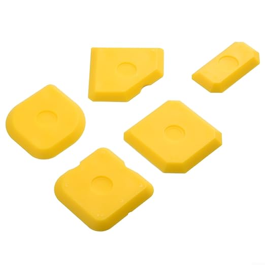 5pcs Portable Yellow Silicone Caulking Kit Multi Edge Sealant Applicator Tool Smoother Mastic Tool for Kitchens Bathrooms
