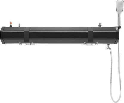 Pressurized Water Tank Portable Roof Rack Water Tank Over-Landing Pressurized Water Tank on Off-Road Vehicle with Shower, Hose & Storage Bag for Camping, Water Storage