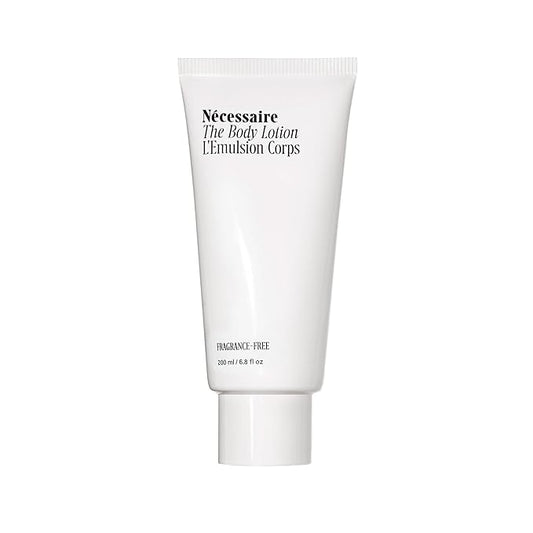Nécessaire The Body Lotion Fragrance-Free — Unscented Multi-Peptide Body Moisturizer for Women + Men – Non-Comedogenic Lotion for Sensitive Skin – 200 ml/6.8 fl oz