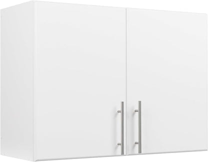 Prepac White Cabinet: Elite Wall Cabinet, WEW-3224 Garage Cabinet with Storage Shelf, Stackable 16"D x 32"W x 24"H, Perfect as a Garage Storage Cabinet with Doors and Shelves