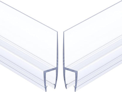 AmazerBath Shower Door Side Seal Strip (Set of 2), Frameless Glass Shower Door Seal Strip - Suitable for 1/4 Inch Glass, 78 inch