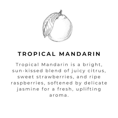 River Birch Tropical Mandarin Scented Natural Hand Soap - Handmade Soap - Moisturizing Hand Wash with Amber Glass Dispenser - Luxury Scented and Hydrating - Vegan and Non-Toxic - 16 Fl Oz
