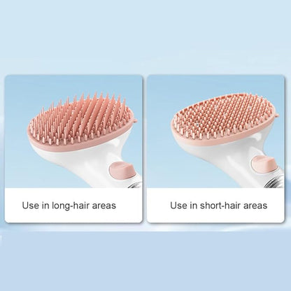Dog Bath Brush, Scrubber Soft Silicone Head Pet Bathing Massage Brush Long Handle Shampoo Cleaning Brush for Short Long Hair Dogs Cats White Pink Optional (Pink)