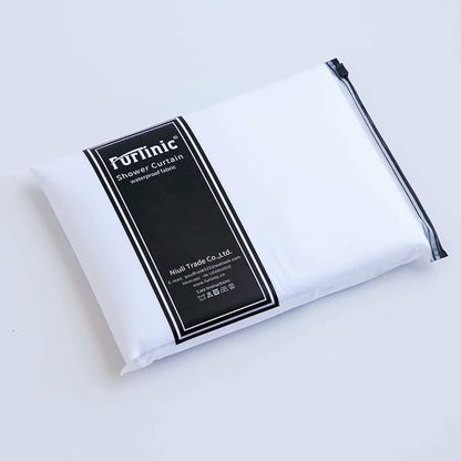 Furlinic No Hook Extra Long Shower Curtain 96 Length,Polyester Cloth Fabric Bathroom Curtain with 10 Built-in Grommets,Waterproof & Machine Washable,78 x 96 Inch