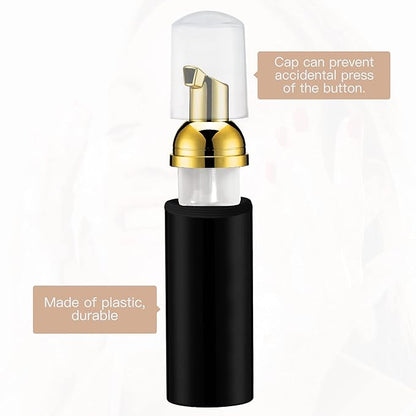 2oz Foam Pump Bottle (30PCS) Empty Travel Foaming Dispenser for Hand Soap, Lash Cleanser, Shampoo (60ml, Gold &Black