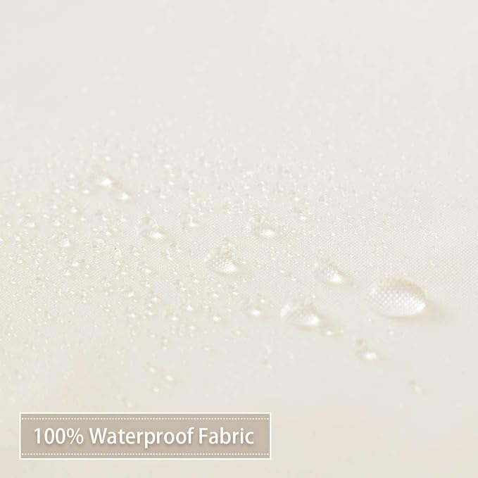 CAROMIO Hotel Quality 100% Waterproof Fabric Shower Curtain or Liner with Magnets for Bathroom, Ivory, 72 x 78 inches