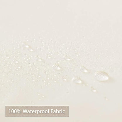 CAROMIO Hotel Quality 100% Waterproof Fabric Shower Curtain or Liner with Magnets for Bathroom, Ivory, 72 x 78 inches