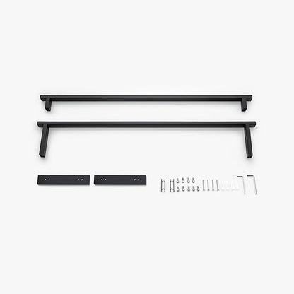 BAGNOLUX Double Towel Bar, SUS304 Towel Racks for Bathroom Wall Mounted 2-Tiers Ladder Towel Rails, Space Saving Bathroom Towel Holder Shelves Rack, Long Towel Hanger (24"-Square-Matte Black)