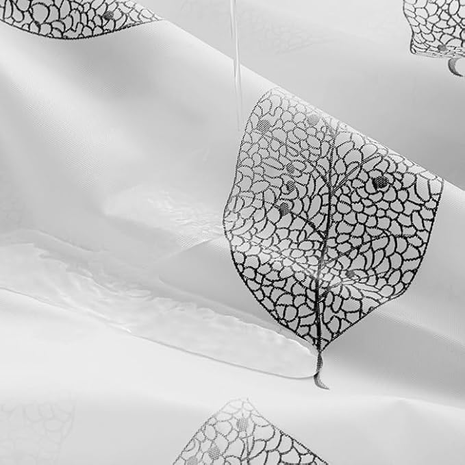 Shower Curtain Liner for Clawfoot Tub 180x70Inch Leaf Clear Heavy Duty with Magnet Bath Curtain for Clawfoot Tub All Warp Around Extra Wide 36 Metal Hooks Bathroom Durable Waterproof Liner,Leaf