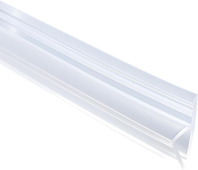 Shower Door Side Seal Strip,39 Inch H-Type Frameless Shower Door Seal, H-Type Shower Door Sweep for 15/32"(12mm) Thick Glass