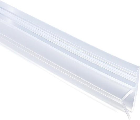 Shower Door Side Seal Strip,39 Inch H-Type Frameless Shower Door Seal, H-Type Shower Door Sweep for 1/4"(6mm) Thick Glass
