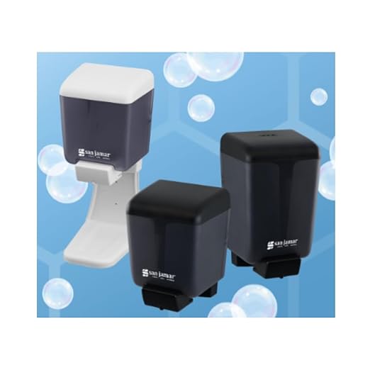 San Jamar Classic Soap Dispenser Drip Tray, Plastic, Wall Mounted, Black (Pack of 6)