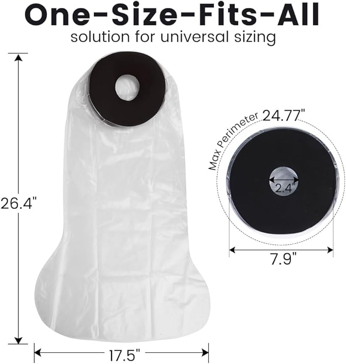 Cast Covers for Shower Leg, Waterproof Cast Cover for Showering, Cast Protector for Shower Leg Adult, Shower Boots for Foot After Surgery, Knee, Ankle, Foot (Diameter - 7.9")