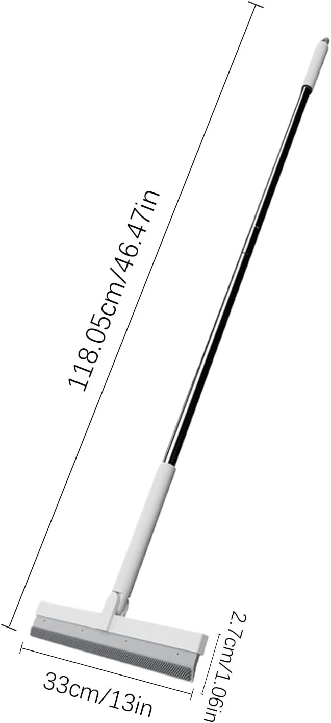 Magic Broom- Floor Squeegee Scrubber | Convenient Household Cleaning Broom for Floor, Window Scrubber with 180 Degree Rotating Head, Household Wiper for Garage Courtyard Shower Bathroom Marble Glass