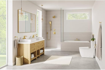 Grohe 101920GN00 Cubeo Single Hole Single Handle M-Size Bathroom Faucet, 1.2 GPM, Brushed Gold