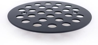 4-1/4 Inch Screw-in Round Floor Drain Cover Replacement Shower Drainer Grates (Black)