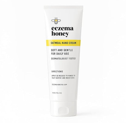 ECZEMA HONEY Oatmeal Hand Cream - Natural Hand & Body Lotion for Eczema Rash Relief - Eczema Cream for Dry, Itchy, Sensitive, & Irritable Skin (4 Oz)