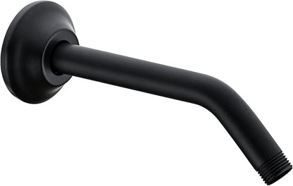 BESTILL Wall Mounted 8 Inch Shower Head Arm, Shower Arm and Flange Included, Matte Black
