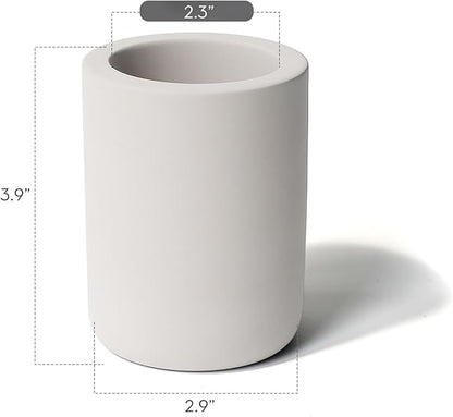 Selegna Drying Stone Toothbrush Holder, Diatomite Toothbrush Holders for Bathroom, Quick Drying Electric Toothbrush & Toothpaste Holder Cup, Diatomaceous Earth Bathroom Sink Organizer (Light Grey)