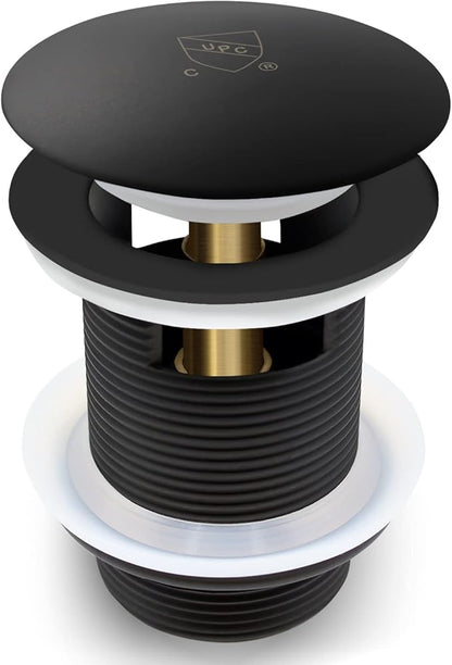 FerdY Pop-up Drain for Freestanding Bathtub, Matte Black Finish, cUPC Certification, Freestanding Bathtub Drain Stopper