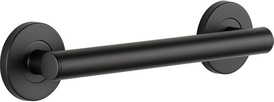 Delta Contemporary (1-Pack) 12' Shower Grab Bar ADA Compliant Matte Black 450 lb Capacity Bathroom Safety Handle for Shower, Bathtub | Wall Mounted Balance Assist, Handicap Grip 41812-BL