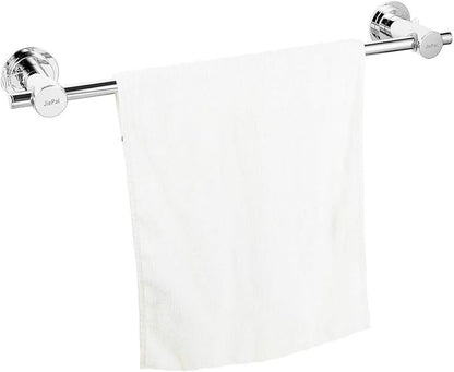 JiePai Suction Cup Towel Bar 24 Inch,Removable Modern Vacuum Suction Towel Holder for Bathroom Door Adhesive Towel Bar Suction Towel Rack Holder