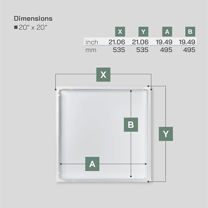 Vent Systems 20'' x 20'' Inch White Metal Access Panel - Easy Access Doors - Access Panel for Drywall, Wall, Electrical and Plumbing Service Door