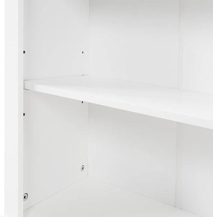 Favfurish Tall Bathroom Storage Cabinet with Doors and Drawer,Modern Linen Cabinets w/Adjustable Shelf & Anti-Toppling Device,Freestanding Narrow Cabinet for Bathrooms,Living Room, Entryway,White