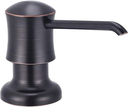 SAMODRA Sink Soap Dispenser for Kitchen Oil Rubbed Bronze Dish Lotion Dispenser 12 OZ Bottle Built in Design Refill from The Top