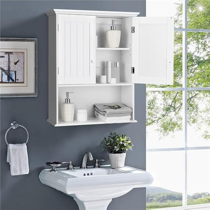 Safeplus 28" H x 23.5" W Wall Mount Medicine Cabinets with Adjustable Shelf and 2-Door for Bathroom Laundry Living Room