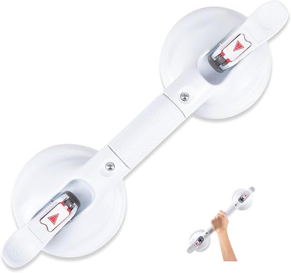 15inch Upgrade Suction Shower Grab Bar, Portable Shower Handle Bar Suction Grip Bar Bathtub Handle with Strong Hold Suction Cup Fitting and Rapid Release for Bathroom(Max Capacity :300lb