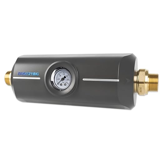 Upgraded Salt Free Water Descaler with Pressure Gauge丨22GPM Whole House Water Softener System丨1-Inch NPT Water Heater Descaler丨Prevent Scale Built Up On Water Heaters丨10-Year Durability