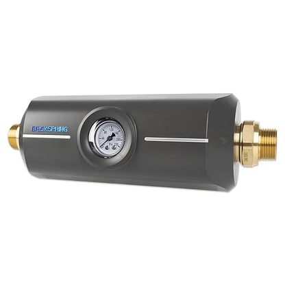 Upgraded Salt Free Water Descaler with Pressure Gauge丨22GPM Whole House Water Softener System丨1-Inch NPT Water Heater Descaler丨Prevent Scale Built Up On Water Heaters丨10-Year Durability