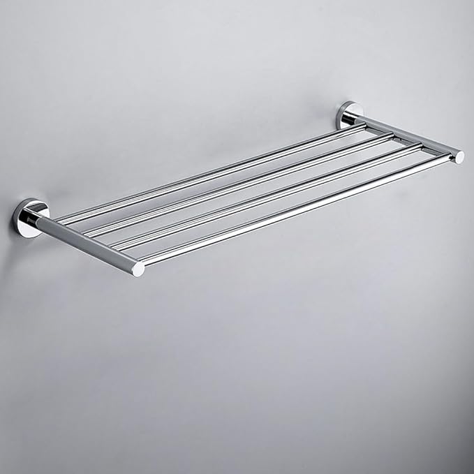 2-Tier Hotel Towel Racks for Bathroom, Wall Mounted Towel Shelf, 30 Inch Bathroom Towel Rack, Polished Chrome