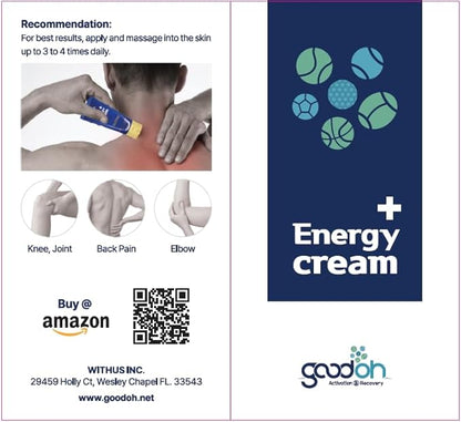 Muscle and Joint Relief Cream - Glucosamine Chondroitin MSM - Fast Comfort from Muscle Soreness & Joint Stiffness – Glucosamine Chondroitin & Liposome Technology - Quick Absorption – 3.38oz