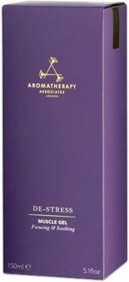 Aromatherapy Associates De-Stress Muscle Gel, Cooling & Warming Massage Gel with Ginger, Black Pepper & Rosemary Essential Oils for Daily Tension & Post-Activity Comfort, 5.07 oz
