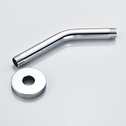 123815 Replacement For Moen 8 Inches Anti-leakage Ceiling Wall Mounted Bend Accessories-Basic Shower Arm and Flanged,Made of Solid Brass,Chrome