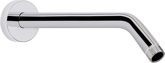 HarJue Shower Arm with Flange and Teflon Tape, Wall Mounted Shower Pipe 304 Stainless Steel Extension Arm for Fixed Shower Head & Handheld (12 Inches, Chrome)