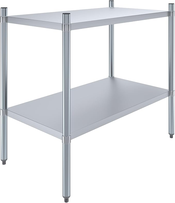 AmGood 2 Tier Galvanized Steel Dry Storage Unit. 24 in. x 43 in. x 38 in.