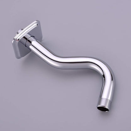 TRUSTMI 8-Inch Angled Shower Arm with Flange for Shower Head, Wall Mounted Stainless Steel Extension Tube Replacement, Chrome