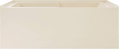 Voltaire 60" X 30" Left-Hand Drain Alcove Bathtub with Apron in Bisque