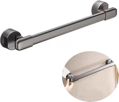 Suction Cup Grab bar for Shower，Suction Grab Bars for Showers，Bathroom Shower Grab Bar, Suction Cup Mount, Removable Shower Grab Bar, Gray,16.1 inches/41CM