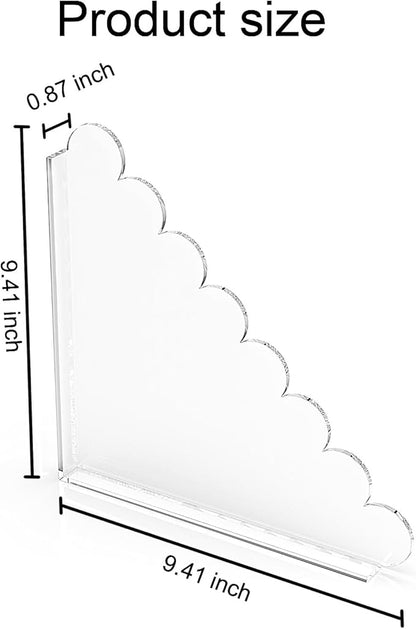 LUGUNU 2 Pack Acrylic Shower Splash Guards 9.4x9.4 In,No Drill Self-Adhesive Bathroom Water Barrier,Leak Resistant Corner Guards for Walk in Shower/Tub,Keep Water In & Floor Dry,Tool-Free Installation