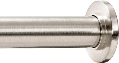 Ivilon Tension Curtain Rod - Spring Tension Rod for Windows or Shower, 24 to 36 Inch. Brushed Nickel